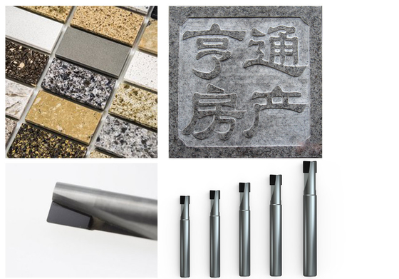 Ende Mills Stone Processing Tools des 50-100mm Längen-PCD Fräser-PCD