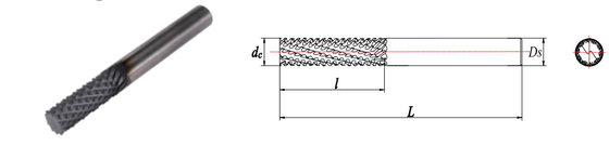 RAND-fester Karbid-Schaftfräser-Schneider-multi Flöte Durchmessers 4-12.7mm Quer