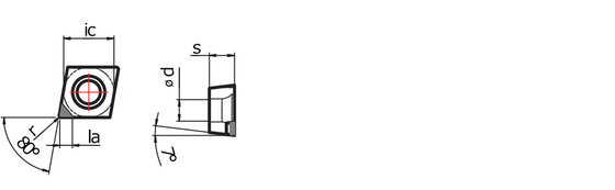 Polykristalline Diamant cm-Art Aluminium-PCD Einsätze Chip Breaker Insert High Silicons