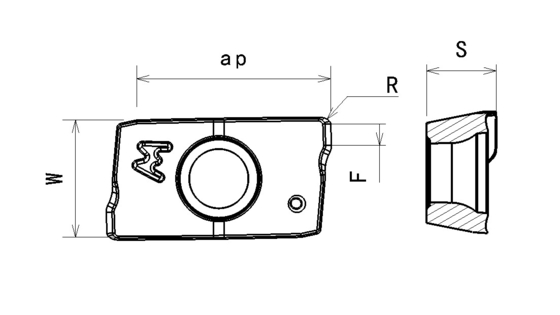 Beschichtungs-Hartmetalleinsatz CNC-Fräswerkzeuge APMT 1604PDER-MP PVD