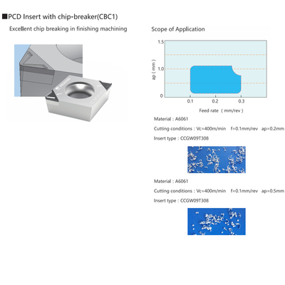 Dreieck polykristalliner Diamond Inserts Pcd Superb Hardness