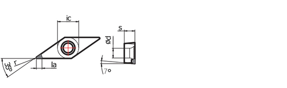 Vc Art Pcd, das für Aluminium, Diamond Cutting Inserts bearbeitet