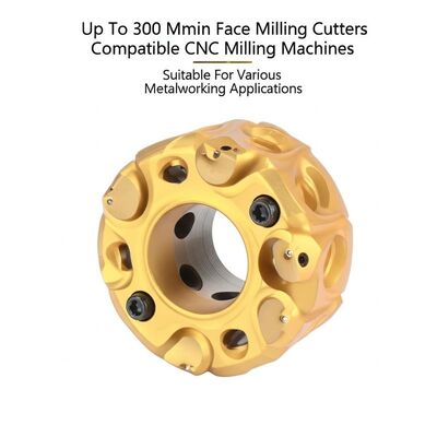 Up To 300 Mmin Face Milling Cutters Compatible CNC Milling Machines Suitable For Various Metalworking Applications Das ist ein sehr gutes Werkzeug, das für viele Anwendungen geeignet ist.